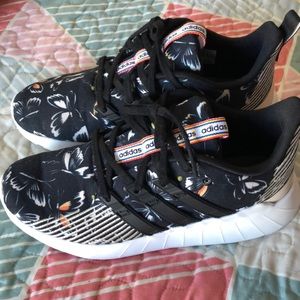 Adidas flowered sneakers size 7